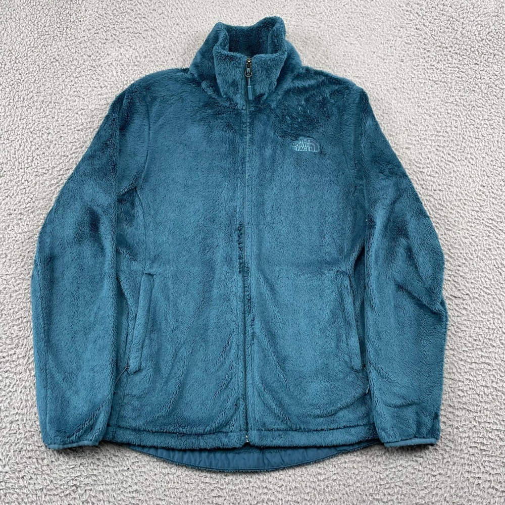 The North Face Fleece Jacket‎ Womens Medium Blue Osito High Pile Fuzzy Full Zip